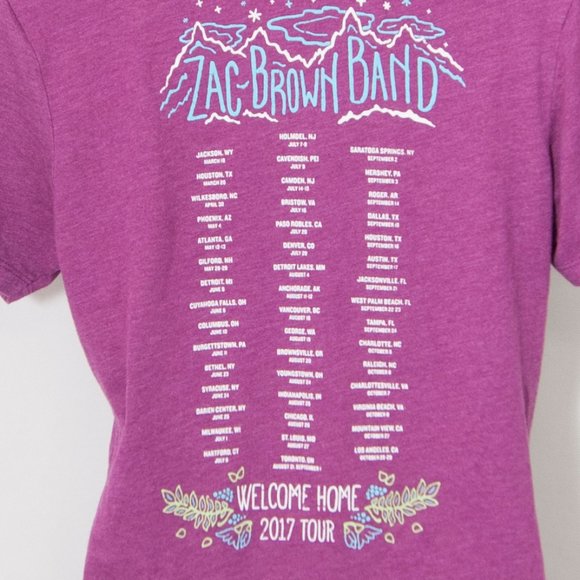 Zac Brown Band Tee Shirt Sugar Skull Concert 2109X - Picture 3 of 4